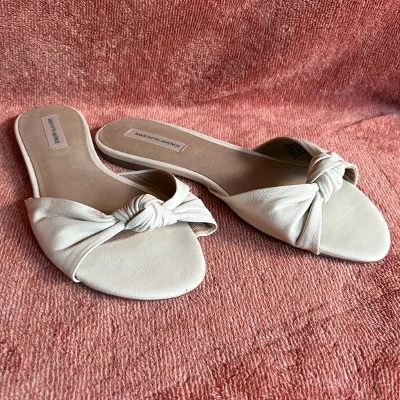 Saks Fifth Avenue - knotted leather flat sandal - Picture 2 of 5